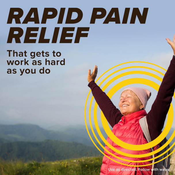 Bayer® Rapid Relief, Dissolvable Raspberry Flavor, Powder Packs with Aspirin & Caffeine, Fast Acting Headache Relief, Muscle and Body Pain Reliever, 20ct