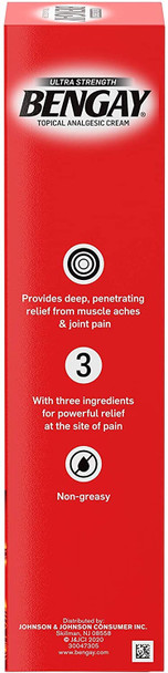 Bengay Ultra Strength Topical Pain Relief Cream, Non-Greasy Topical Analgesic for Minor Arthritis, Muscle, Joint and Back Pain, Camphor, Menthol and Methyl Salicylate, 4 OZ