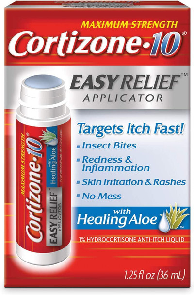 Cortizone 10 Hydrocortisone Anti-Itch Liquid Easy Relief Applicator-1.25, oz.