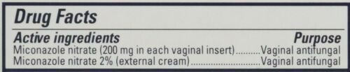 Monistat Vaginal Antifungal Treatment Ovule Insert Cure & Itch Fast Relief 3ct