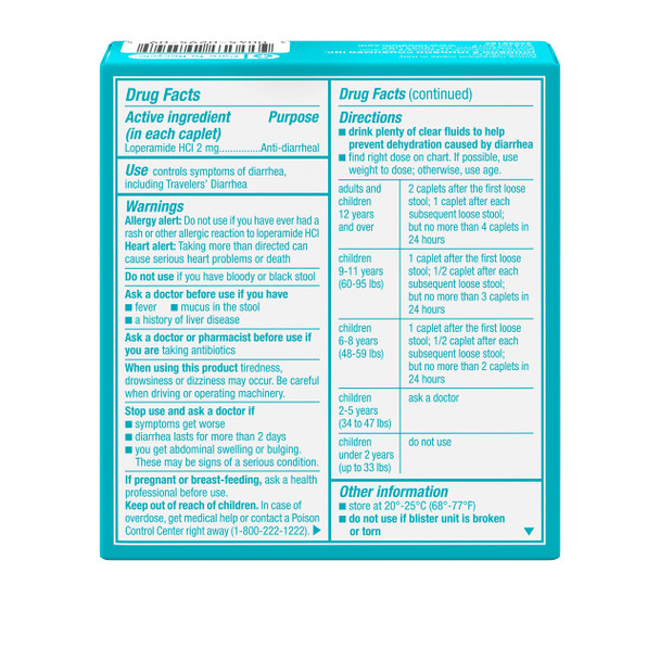 Imodium A-D Diarrhea Relief Caplets, Loperamide HCl Anti-Diarrheal Medicine, 6 ct.