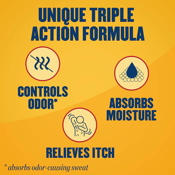 Gold Bond Medicated Powder Triple Action Relief 10 Ounce (Talc-Free)