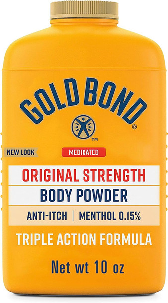 Gold Bond Medicated Powder Triple Action Relief 10 Ounce (Talc-Free)