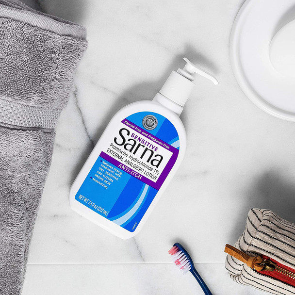 Sarna Sensitive Itch Relief Fragrance Free Lotion, 7.5 Fl. Oz.