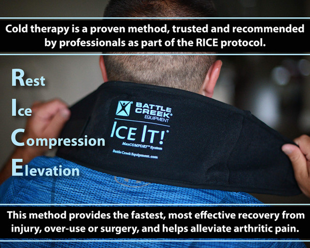 Cold & Hot Therapy System Ice Pack - Ice It! ® MaxCOMFORT (Neck Wrap (510)) Ideal for Pain Relief, Recovery from Physical Activity, and Every Day use.  from Battle Creek Equipment