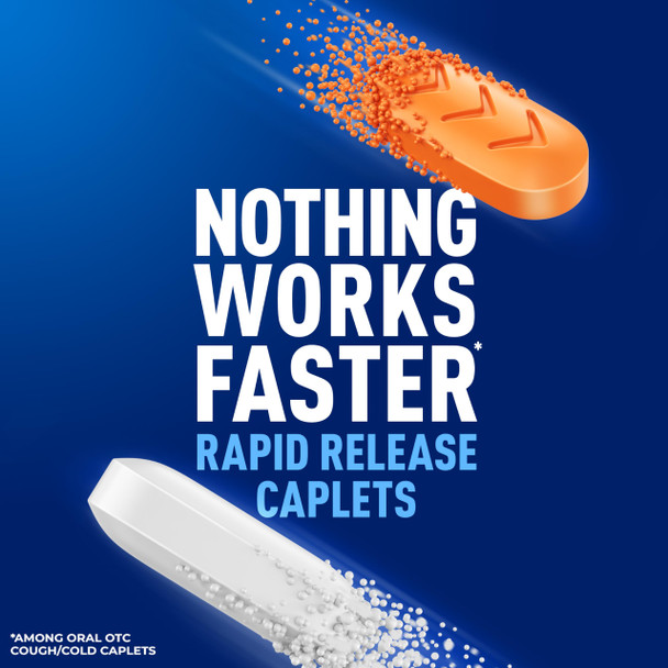 Mucinex Rapid+Clear Maximum Strength Day & Night Cold and Flu Medicine for Adults, Over-The-Counter Medication for Headache Relief, Mucus Congestion, & Cough, Rapid Release Caplets, 20 Count