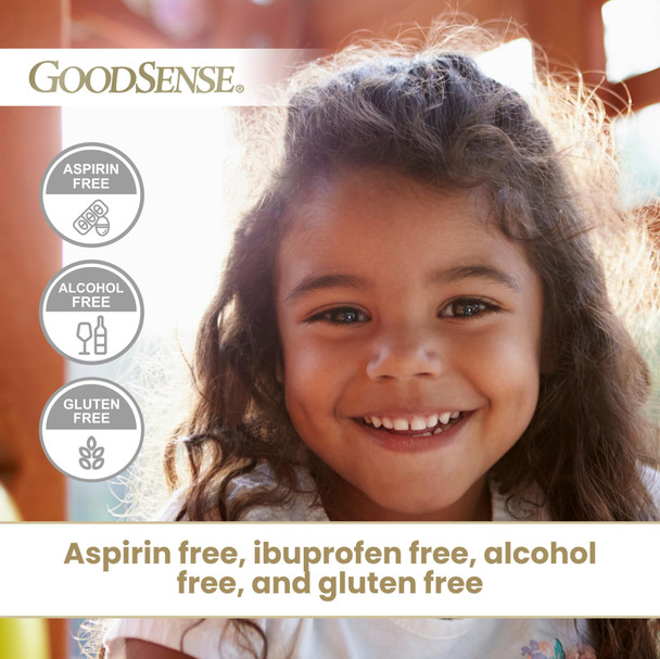 GoodSense Children's Pain Reliever Liquid, Bubble Gum Flavor, Acetaminophen 160 mg/5 mL, Effective Pain Relief/Fever Reducer for Kids Ages 2-11, 4 Oz