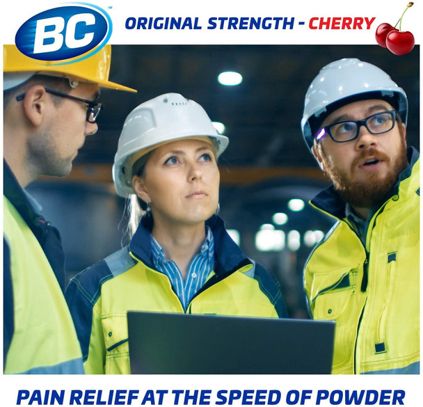BC Powder Pain Reliever, Cherry Flavor Aspirin Dissolve Packs, 24 Count Powder Packets