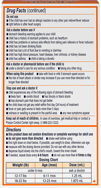 Motrin Infant's Oral Suspension Berry Pain Reliever/Fever Reducer, 0.5 Ounce