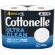 Cottonelle Ultra Clean Toilet Paper, Strong Toilet Tissue, 4 Mega Rolls (4 Mega Rolls = 16 Regular Rolls), 312 Sheets per Roll