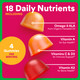 SmartyPants Organic Women's Multivitamin Gummies: Biotin, Methylfolate, Omega 3 (ALA), Vitamin D3, C, Vitamin B12, B6, A, K & Zinc, Inositol, Gluten Free, Vegetarian, 120 Count (30 Day Supply)
