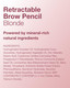 Mineral Fusion Retractable Brow Pencil (Blonde) - TZR 2025 Beauty Heroes Award Winner - Shape & Define Eyebrow with Blending Spoolie Brush - Velvety Smooth, Long-Lasting Color - Vegan Formula