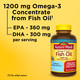 Nature Made Fish Oil Omega 3 Supplements, Omega 3 Fish Oil as Ethyl Esters 1200 mg Softgels, EPA DHA Supplement for Healthy Heart, Brain, Eye Support, One Per Day, 100 Softgels