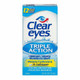 Clear Eyes Triple Action Lubricant Eye Drops Relieves Redness 0.5 Oz Pack of 6