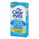 Clear Eyes Triple Action Lubricant Eye Drops Relieves Redness 0.5 Oz Pack of 6