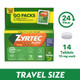 Zyrtec 24 Hour Allergy Relief Tablets, Antihistamine Indoor & Outdoor Anti Allergy Medicine + Cetirizine HCl, Relief from Runny Nose, Sneezing, & Itchy Eyes, Single Packs, 14 x 1 ct Packets