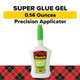 Scotch Super Glue Liquid, Precision Applicator, Fast-Drying, 0.14 oz, Clear, Bonds Plastic, Wood, Metal, Ceramic, Leather, Rubber and More, Single Unit
