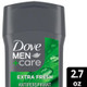 Dove Men+Care Extra Fresh Men's Antiperspirant Deodorant Stick Extra Fresh Twin pack With 72-hour sweat & odor protection with 1/4 Moisturizing Cream & Long-lasting Citrus Scent 2.7 oz