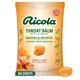 Ricola Throat Balm Caramel Throat Drops with Liquid Center, 34 Count, Coat & Protect Your Throat, Daily Throat Relief & Protection, Oral Demulcent