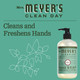 MRS. MEYER'S CLEAN DAY Liquid Hand Soap, Cruelty Free and Biodegradable Hand Wash Made with Essential Oils, Basil Scent, 12.5 oz - Pack of 6