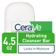 CeraVe Hydrating Cleanser Bar, Soap-Free Body and Facial Cleanser with 5% Cerave Moisturizing Cream, Fragrance-Free, 2-Pack, 4.5 Ounce Each