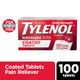 Tylenol Extra Strength Pain Reliever & Fever Reducer, Round Coated Tablets, 500 mg Acetaminophen Pain Relief Pills for Headache, Toothache & Minor Arthritis Pain, 100 ct