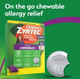 Zyrtec Children's Dye-Free Chewables for 24 Hour Allergy Relief, 10 mg Cetirizine Hydrochloride Antihistamine Tablets, Kids Allergy Medicine Relieves Sneezing & Itchy Throat, Grape, 24 ct