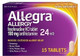 Allegra Fexofenadine HCl 180mg 24 Hour Allergy Relief Non-Drowsy Tablets 15 Each