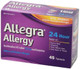 Allegra 24 Hour Indoor and Outdoor Allergy Relief Non-Drowsy Tablets 45 Count