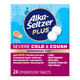 Alka-Seltzer Plus Severe,Cold & Cough Medicine for Adults,PowerFast Fizz Citrus Effervescent Tablets,Fast Relief of Headache,Sore Throat,Cough,Nasal & Sinus Congestion 24 Count, Packaging May Vary
