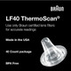Braun ThermoScan Lens Filters For Ear Thermometer Disposable Clear Cover 40 Each