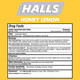 Halls, Relief Honey Lemon Sugar Free Cough Drops 70 Drops