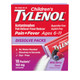 Children's Tylenol Dissolve Packs with 160 mg Acetaminophen Pain Reliever & Fever Reducer, Kids' Powder Packets for Cold & Flu Symptom Relief, Ibuprofen- & Dye-Free, Wild Berry, 18 ct