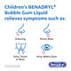 Benadryl Childrens Dye-Free Allergy Relief Liquid, Allergy Medicine for Kids, 12.5 mg Diphenhydramine HCl Antihistamine, Relieves Runny Nose & Sneezing, Paraben-Free, Bubble Gum Flavor, 8 fl.