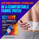 Icy Hot Advanced PRO Pain Relief Patches, Extra Strength with Menthol 5% and Camphor 3%, Fabric Patch for Backaches, Neck, Shoulder, Knee, Elbow, Ankle and Leg, Muscle Strains and Arthritis, 5 ct.