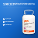 Rugby Sodium Chloride Tablets, 1 g Strength, Oral Electrolyte Supplement, 100 Count Bottle for Daily Use