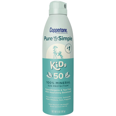 Coppertone Pure and Simple Kids Mineral Sunscreen Spray SPF 50