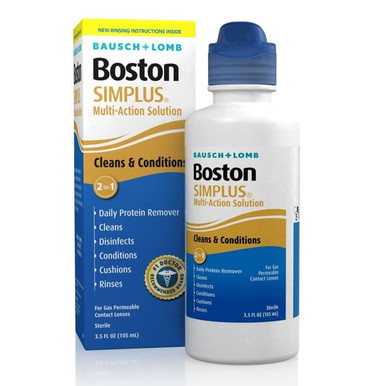 Boston SIMPLUS Multi-Action Solution, Cleans & Conditions Rigid Gas ...