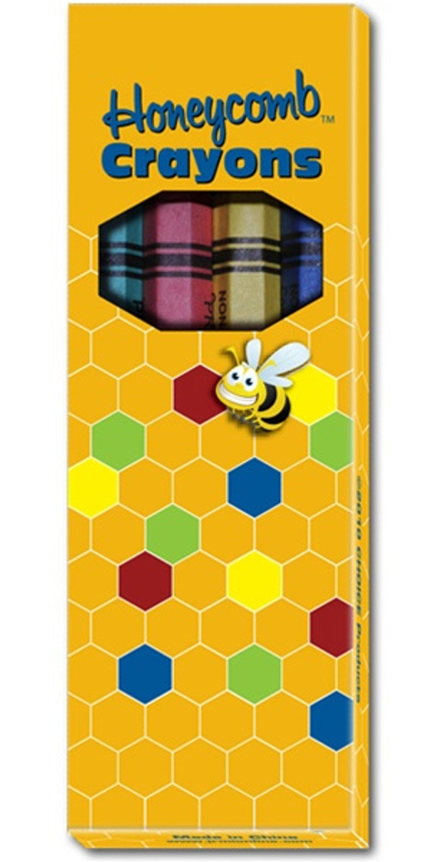 CRAYONS - 4 colors per box, 5 boxes/pack