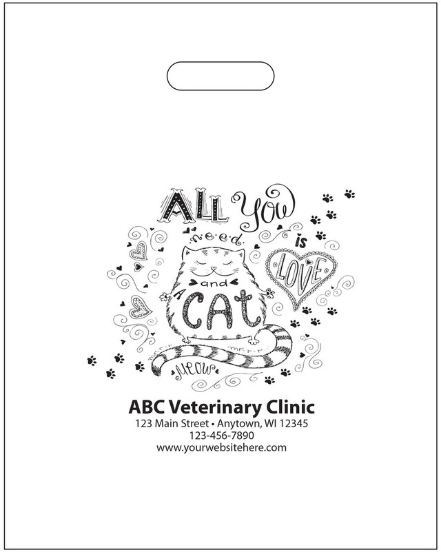 PTS9 - Personalized Plastic Tote Bag - 9" x 12"