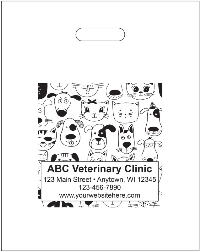 PTL14 - Personalized Plastic Tote Bag - 12" x 15"