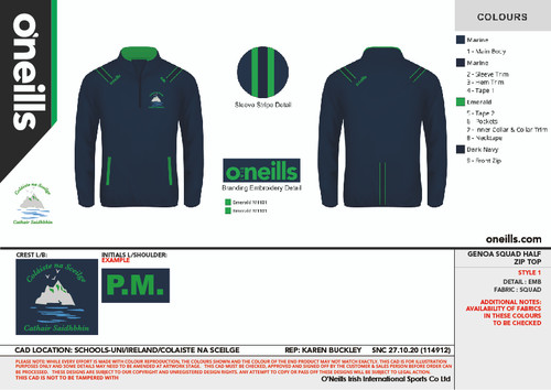 Colaiste Na Sceliga Genoa Halfzip Top (Youths)