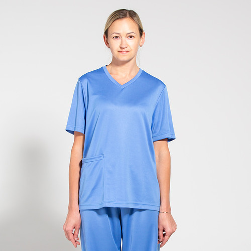 Ladies Sky Blue Scrubs Top