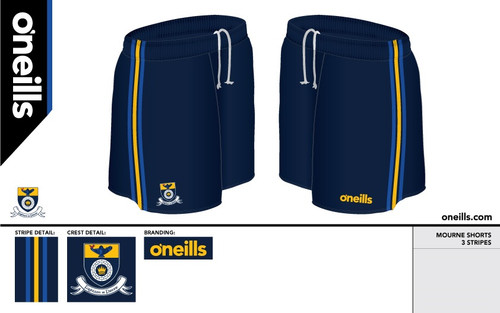 Cashel CS Mourne Shorts Navy/Royal/Amber (Adults)