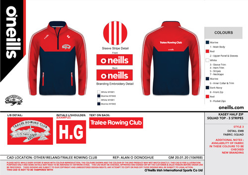 Tralee Rowing Club Kasey Halfzip (Youths)