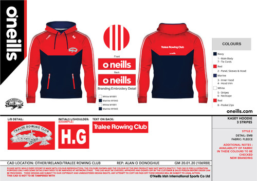 Tralee Rowing Club Kasey Hoodie (Adults)