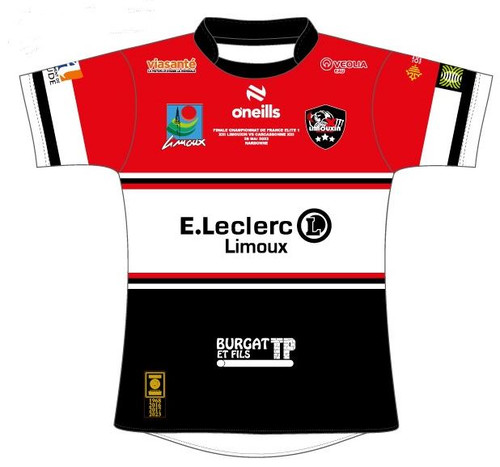 Limoux Rugby Maillot de Match Réplica 2023 Inscription Texte Finale (Enfant)