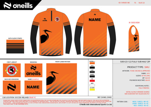 Bearna Na Forbacha FC FC Printed Halfzip Top (Youths)