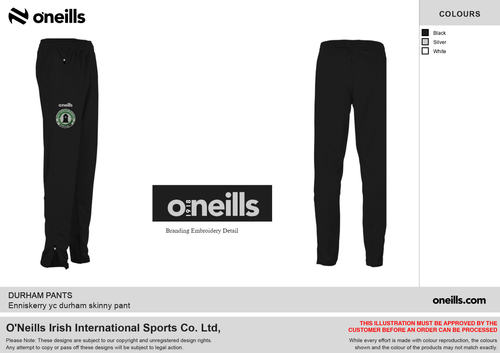 Enniskerry YC Durham Skinny Tracksuit Bottoms (Youths)