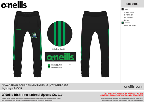 Moville Celtic Voyager Skinny Tracksuit Bottoms (Youths)